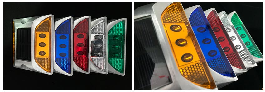 NOKIN 6 LEDs Aluminium Solar Cat Eyes